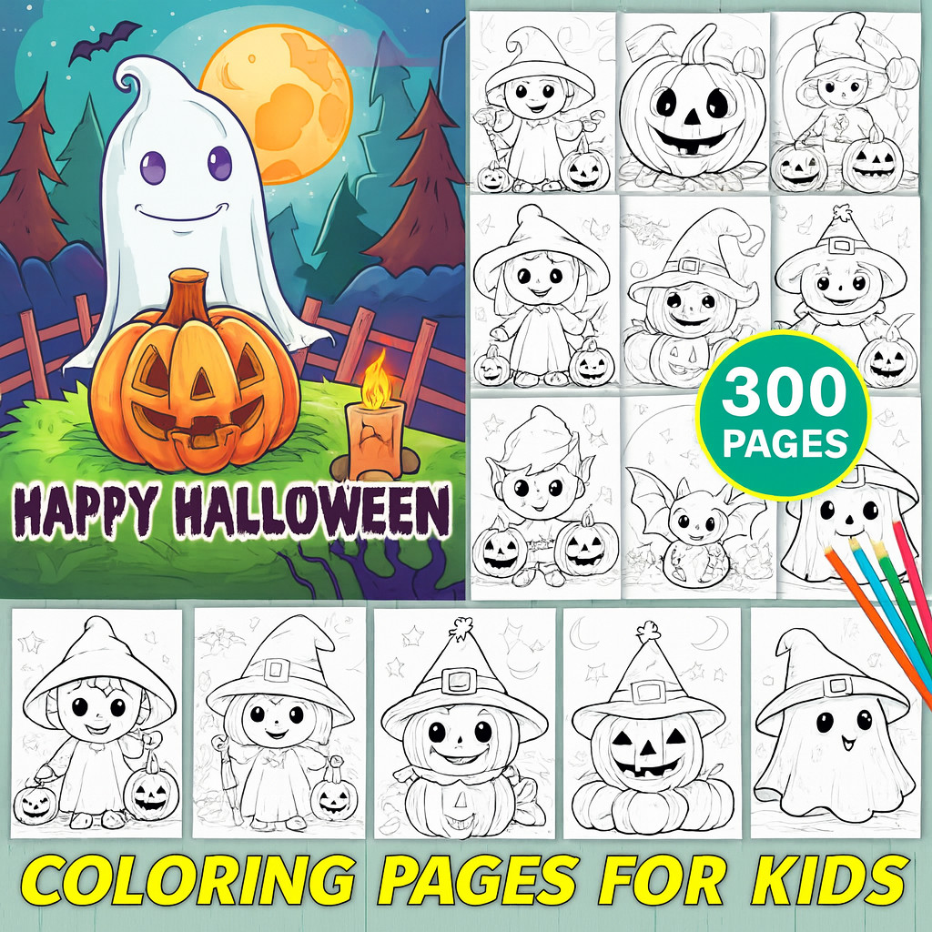 Halloween Coloring Pages, Halloween Coloring Book, Halloween Coloring Sheets,