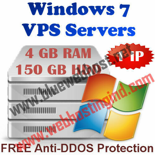USA VPS – WINDOWS 7 RDP SERVER / VPS SERVER 4GB RAM + 150 GB HDD