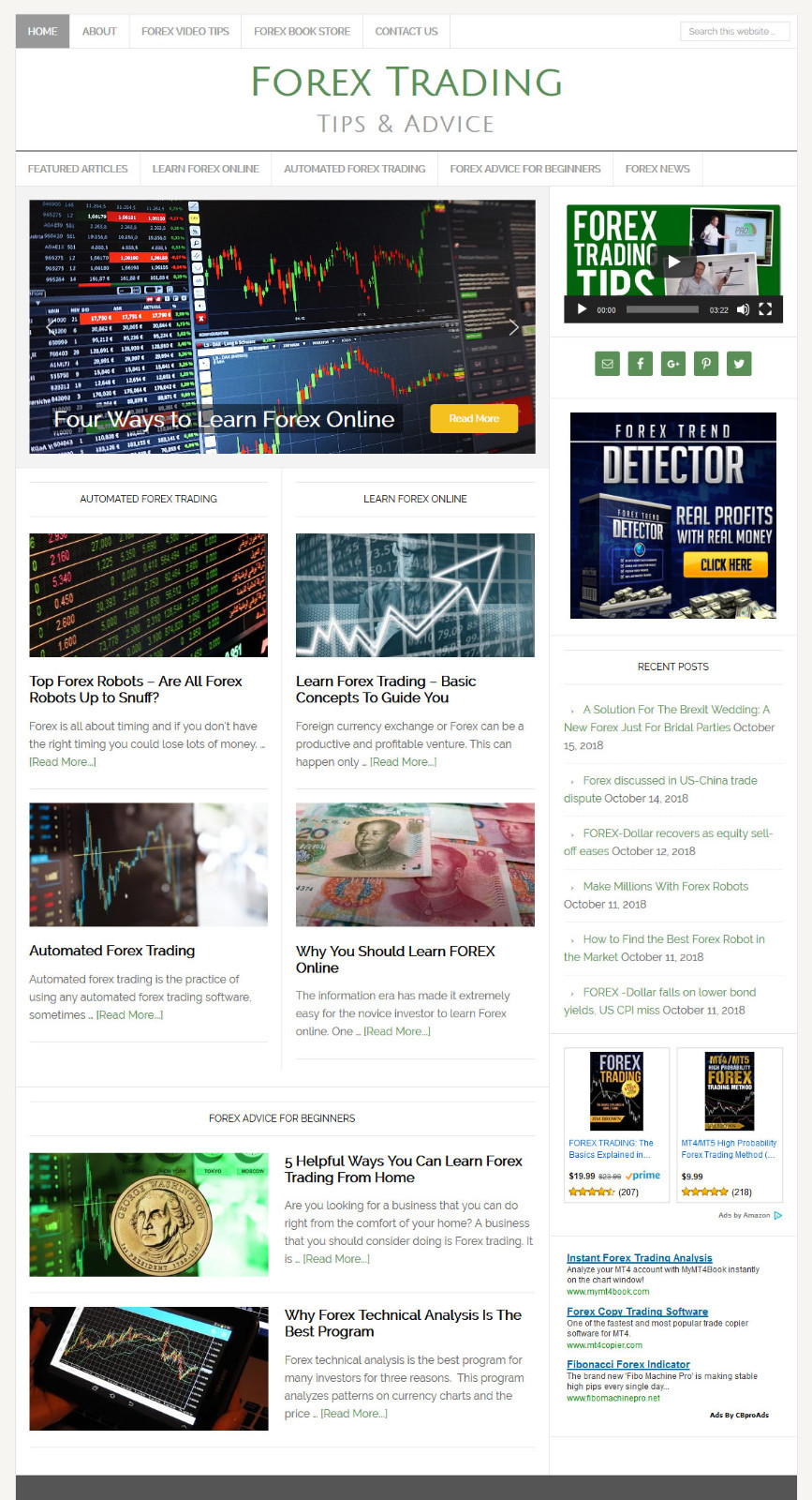 * FOREX TRADING TIPS * niche website business for sale w/ AUTO CONTENT UPDATES