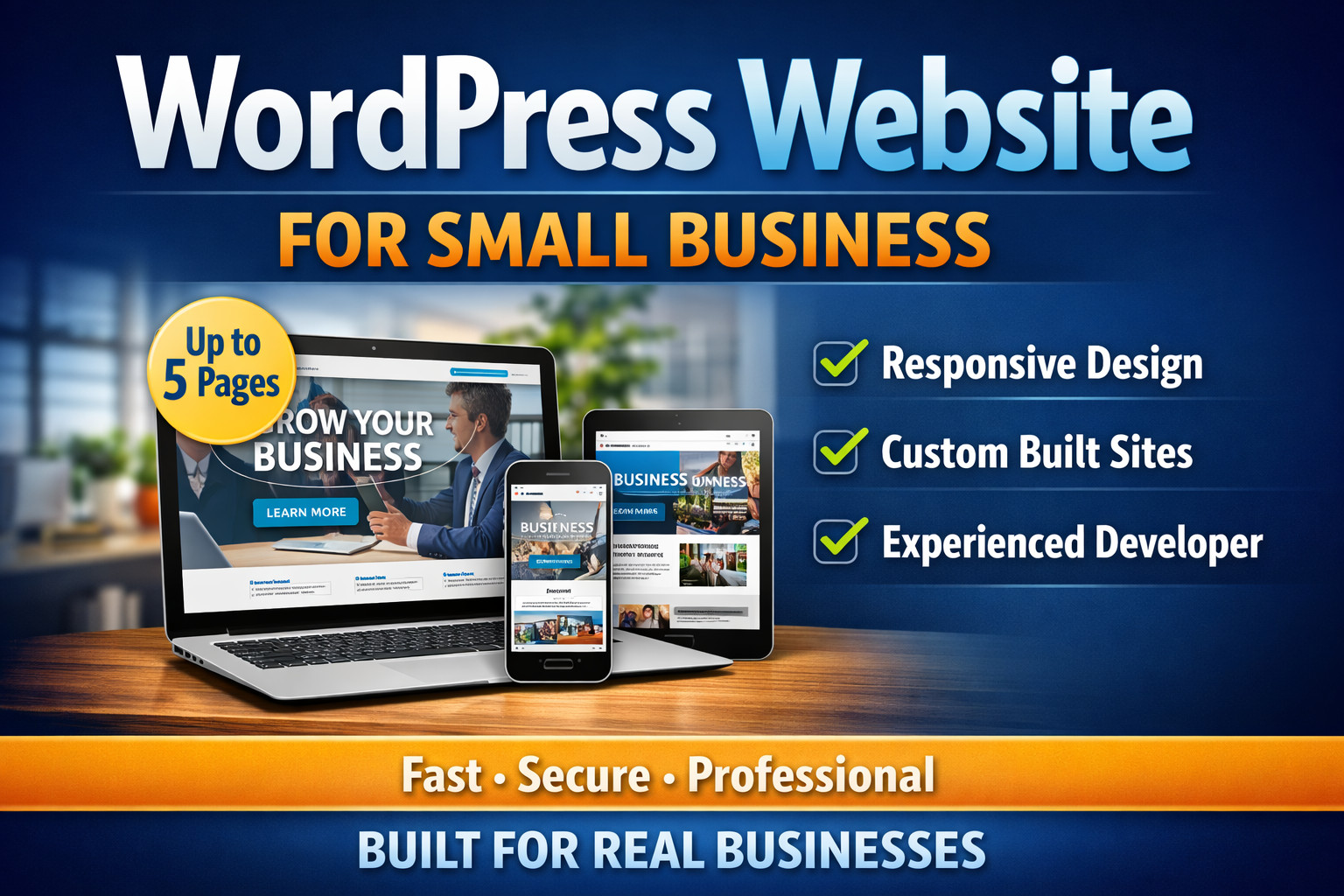 WordPress Website for Small Business | Custom Professional Design