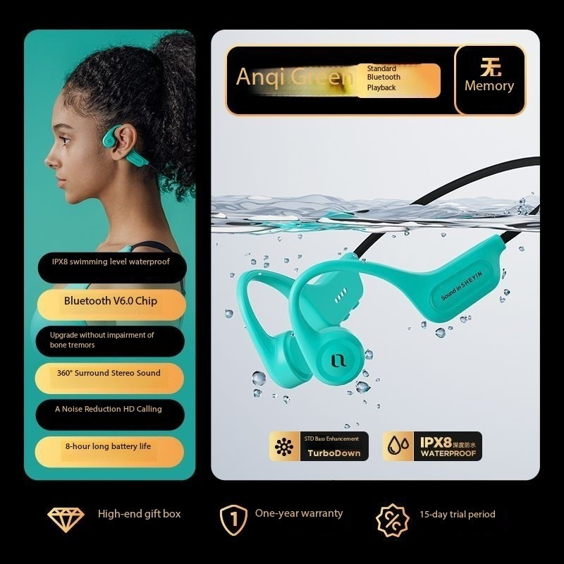 SHEYINX5 headphones, sports cycling, 8-level waterproof