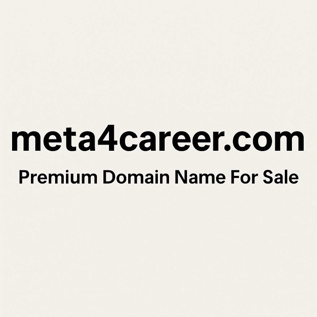 Meta4Career.com – Premium Domain name for Career Coaches, Staffing, HR