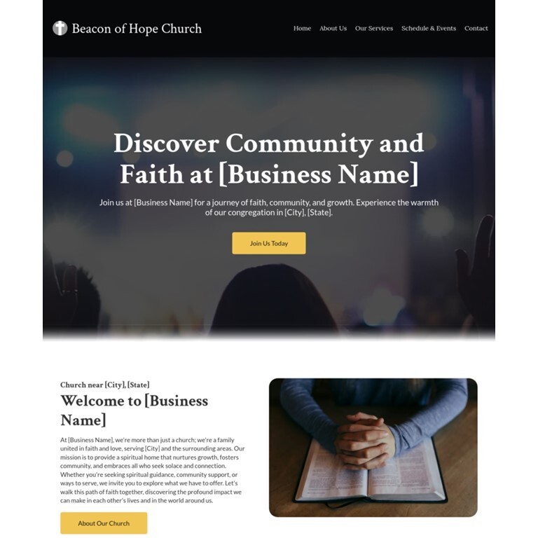 Church Customized Business Website *SEE FULL DESCRIPTION*