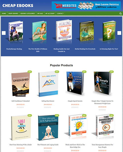 NICHE EBOOKS RESELLER – Work From Home Opportunity Website Business For Sale