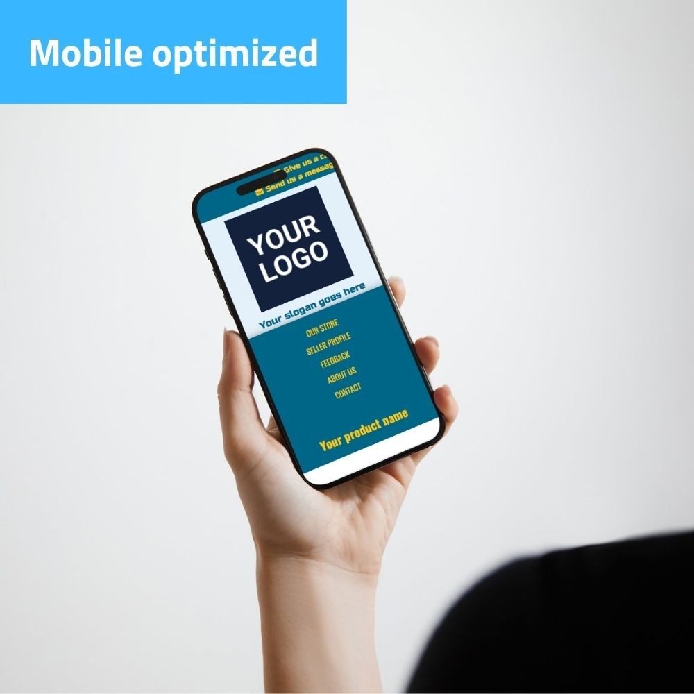 eBay Template – Responsive natural – blue/yellow – Mobile Optimized + Editor