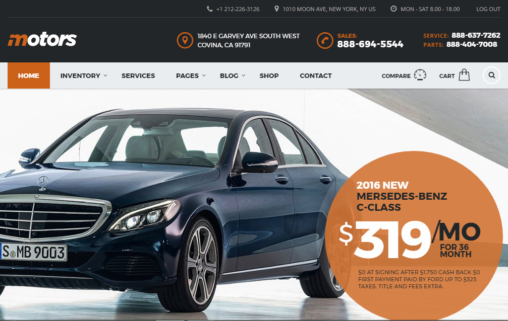 Amazing Automobile Store Website Free Installation + Free Hosting