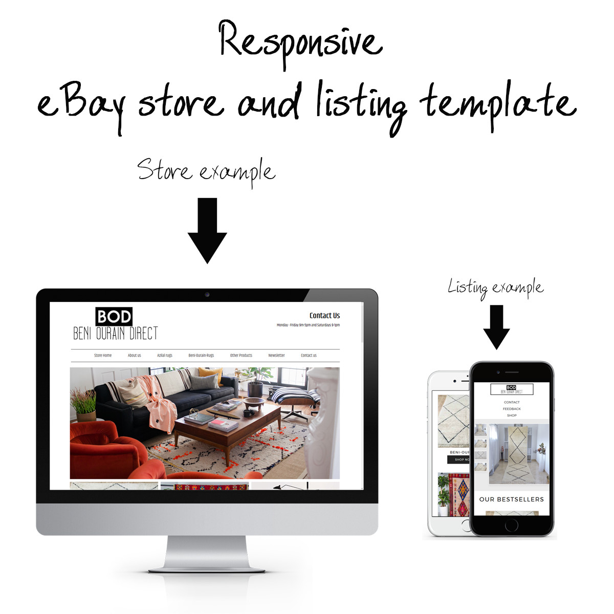 eBay auction/Listing template minimal-1 / ready for 2020 FREE LOGO BANNER DESING