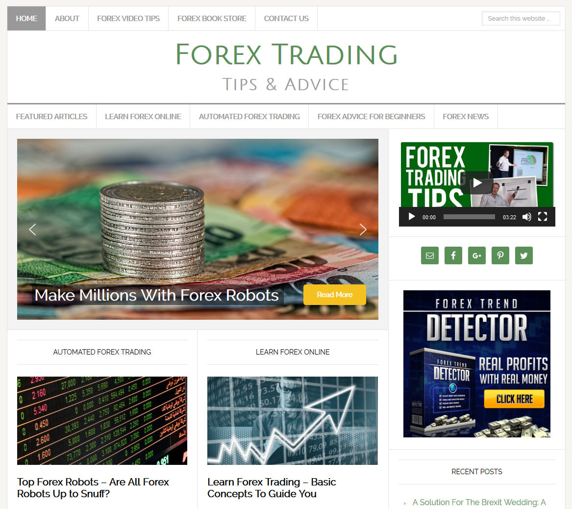 * FOREX TRADING TIPS * niche website business for sale w/ AUTO CONTENT UPDATES