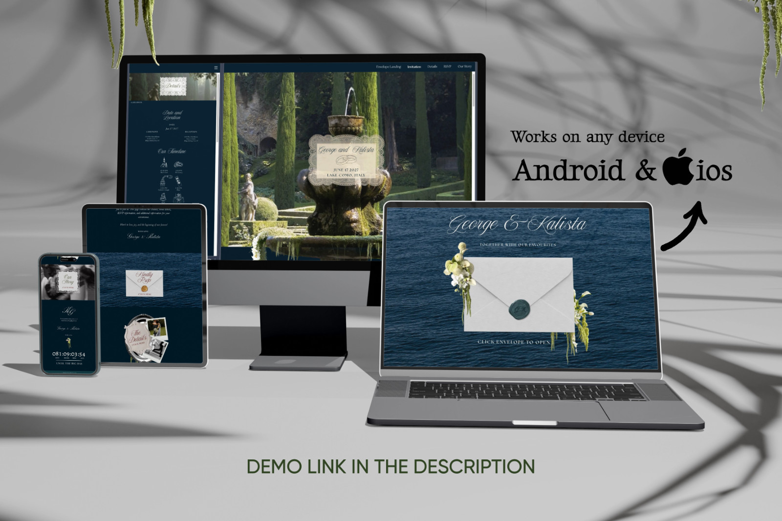 Wedding Website template | Rsvp invite | custom wedding site fully editable