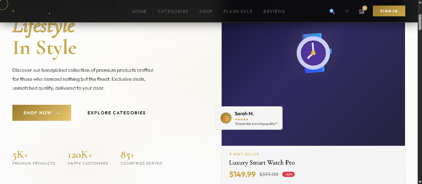 Responsive Ecommerce Dropshipping Store With Modern Design (Light Theme)