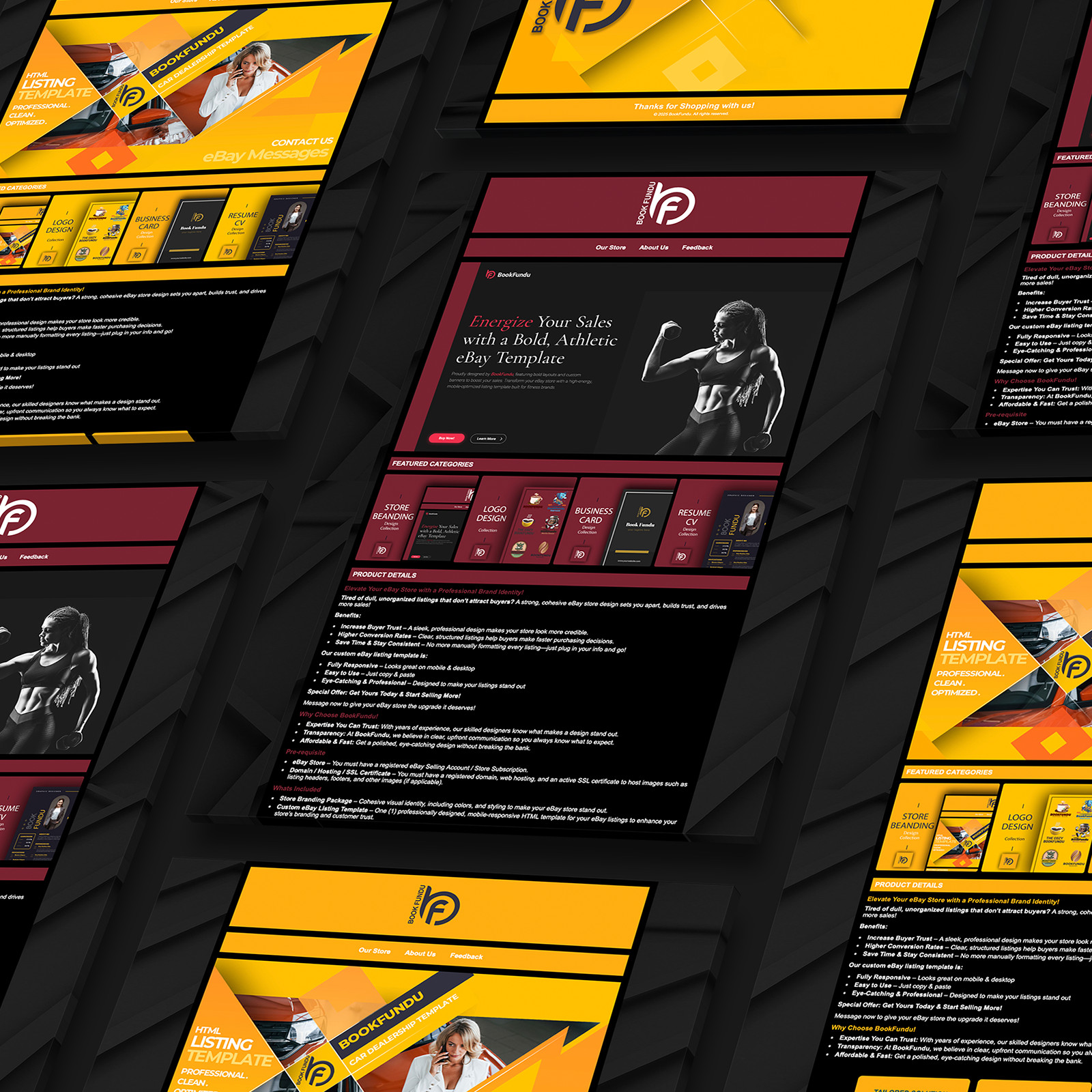 Custom eBay Store Design + Auction Listing Template | Pro Billboard & Banners