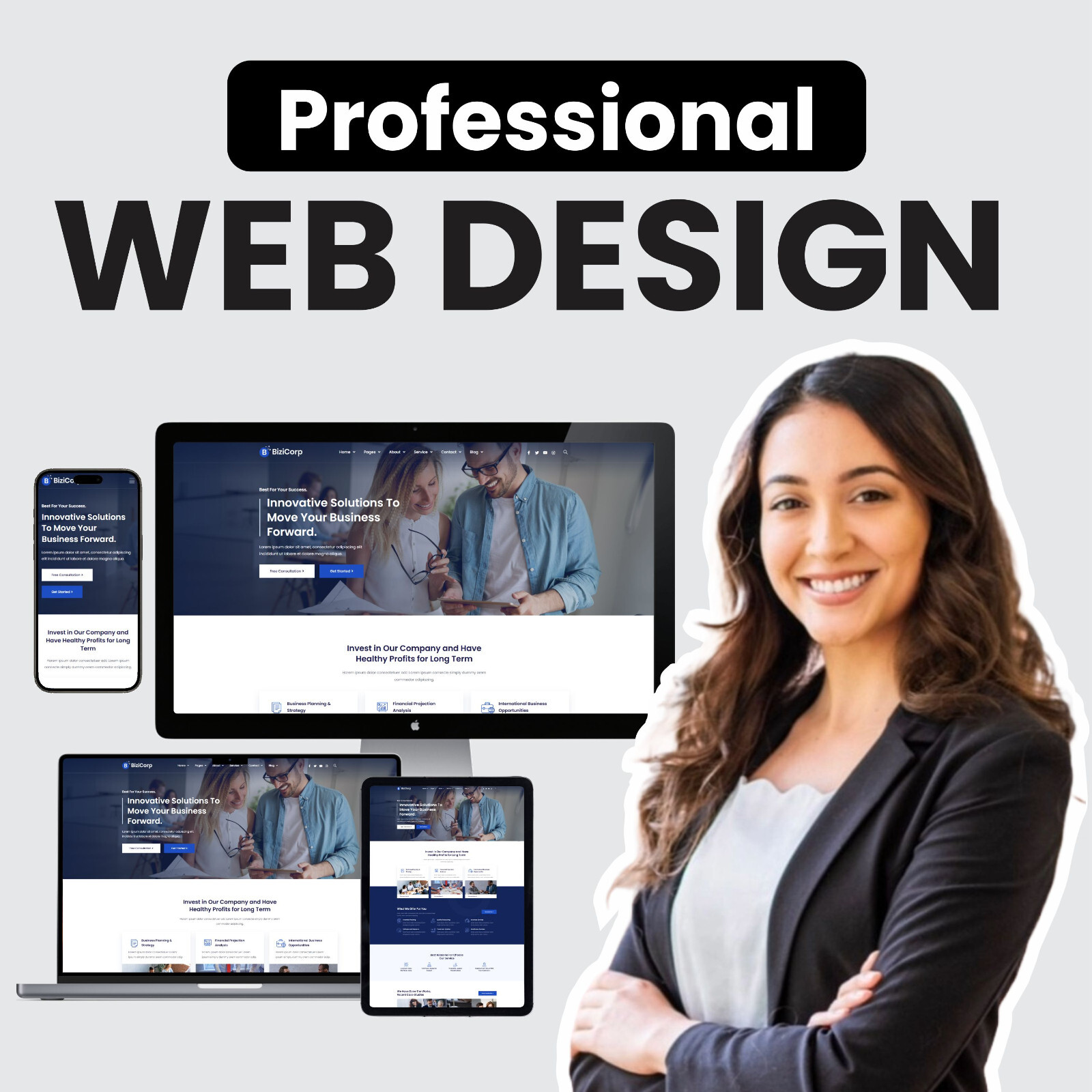 Professional Modern Website Design Shopify, WordPress, Wix, Squarespace Develper