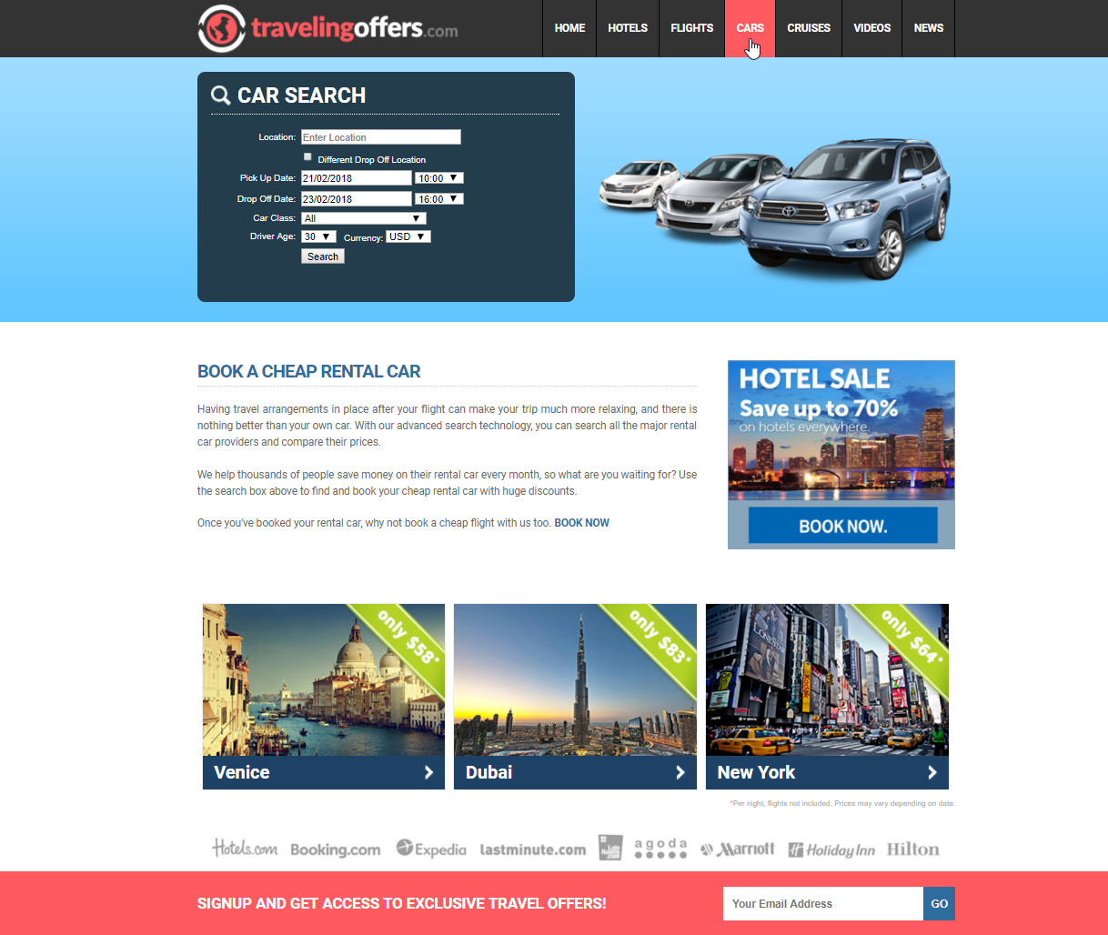 Automatic TRAVEL Booking Site – Hotel Flight Cruise Rental Car Make $1-4 p/Lead