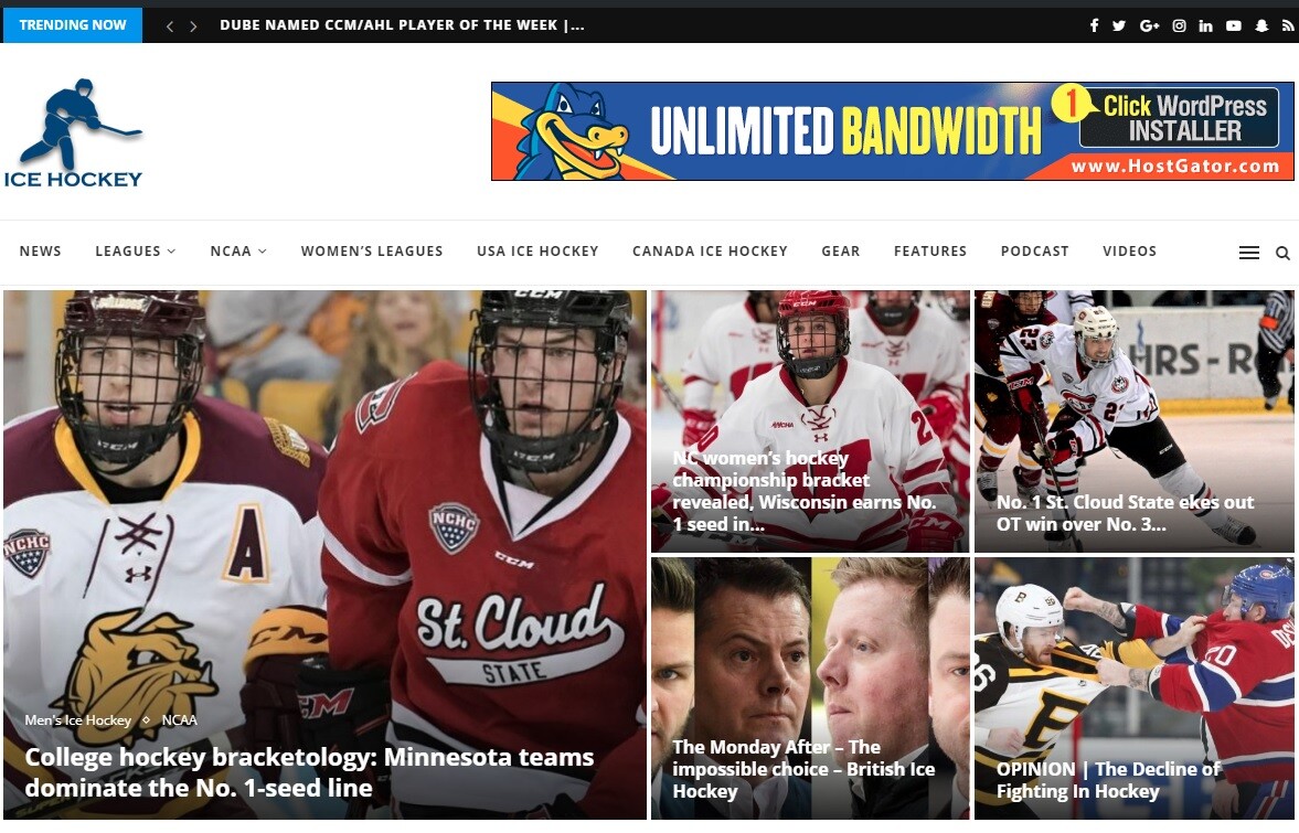 Automated Ice Hockey News Wordrpess Website – Autoblog