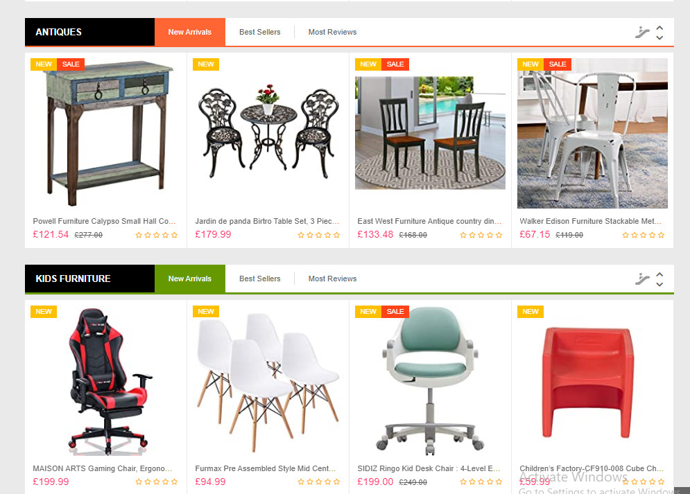 Money Making Furniture Store Amazon Affiliate Site eCommerce +Free setup Hosting