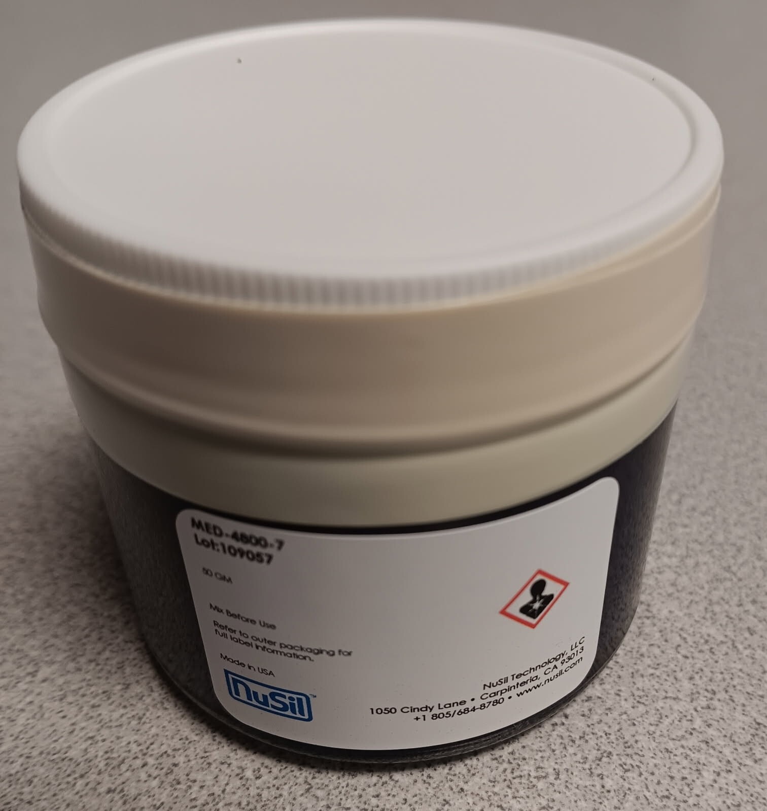 Nusil MED-4800-7 Dark Blue Masterbatch Liquid Silicone Colorant- Unopened