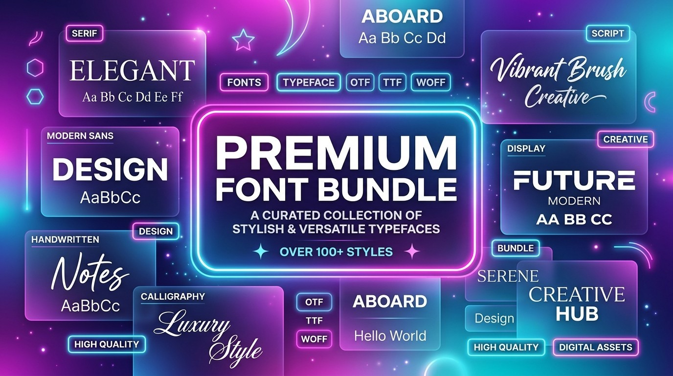 Ultimate Digital Mega Bundle | Fonts + Clipart + SVG + Coloring Books