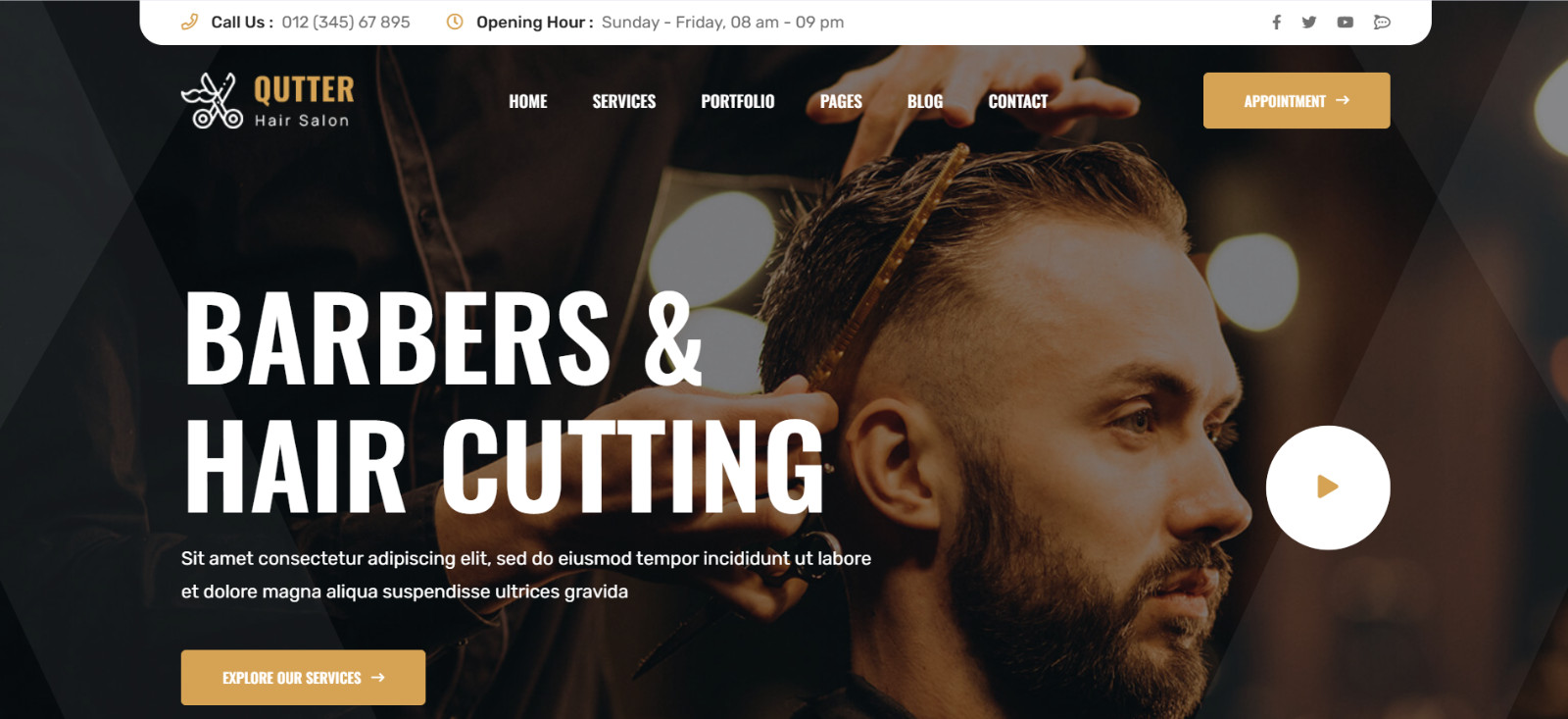 Custom Barber Shop WordPress Website Design | Pro SEO Developer