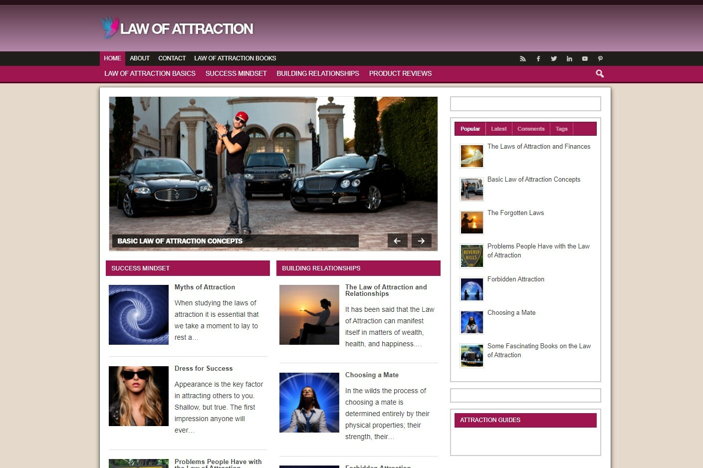 Law Of Attraction Affiliate Store Clickbank Ready Made Automated Website