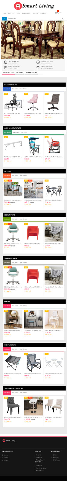 Money Making Furniture Store Amazon Affiliate Site eCommerce +Free setup Hosting