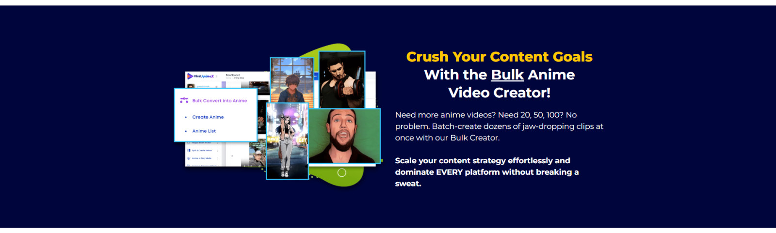 Viral Animex create anime-style videos for e-commerce stores, affiliate offers