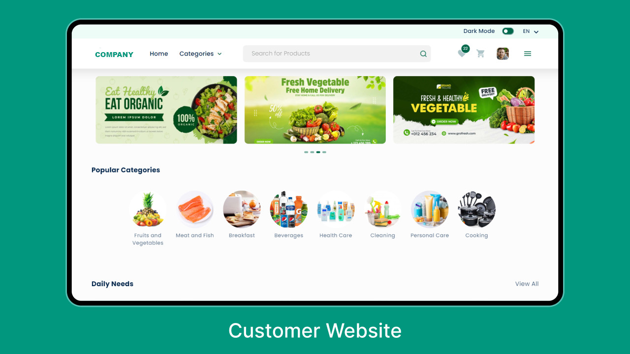 FreshDrop Flutter Multi-Branch Grocery, Pharmacy, eCommerce Delivery App + Web