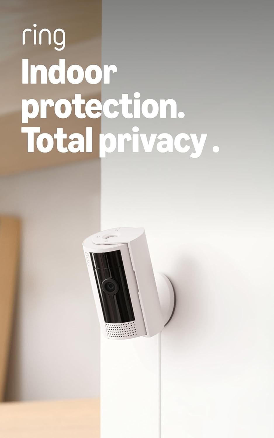 Ring Indoor Cam Security Camera 1080p HD WiFi Home Business White