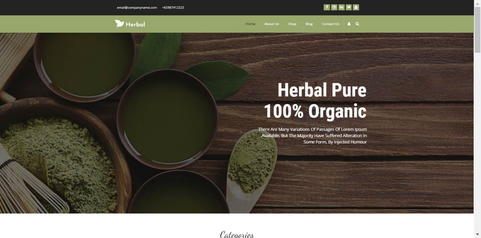 Herbal Pure WordPress Theme Ready Made Turnkey Website Work at Home Online BIZ