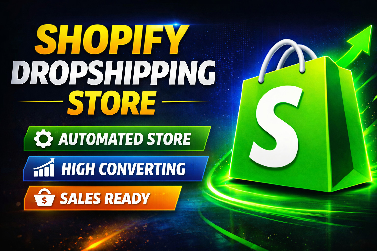 Shopify Dropshipping Store Design Setup and High Converting Website
