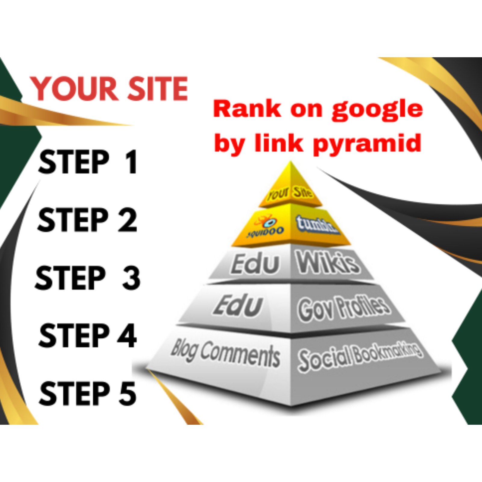 Rank 1st page on google by 3 tier backlinks by high authority unique DOMAIN