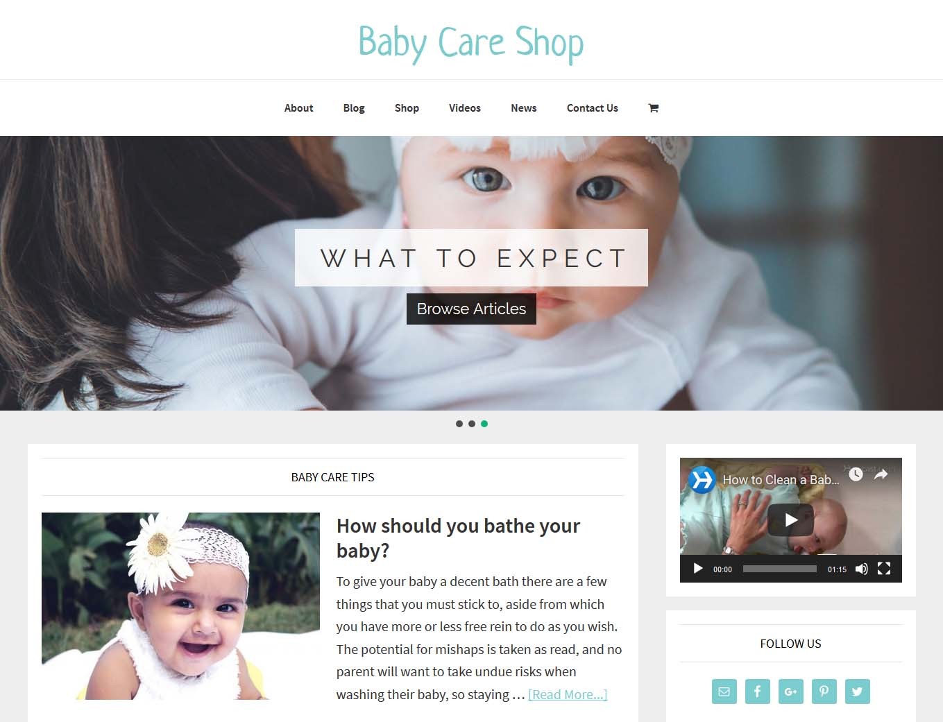 [NEW DESIGN] * BABY CARE STORE * blog website business for sale AUTO CONTENT