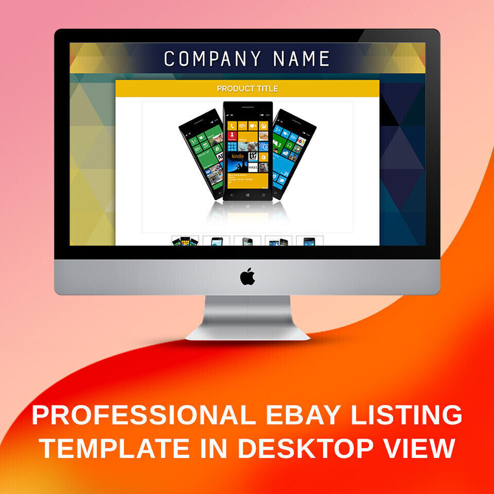 Ebay Template Listing Professional Auction design Responsive mobile HTML 2025
