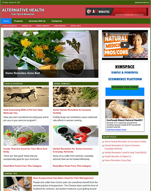 ALTERNATIVE HEALTH REMEDIES Tips Website Business For Sale – Work From Home