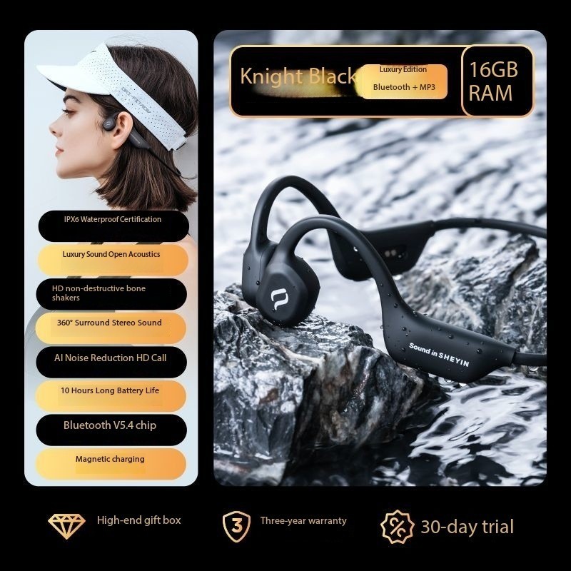 SHEYIN X13 bone conduction Bluetooth headphones, waterproof and sweatproof