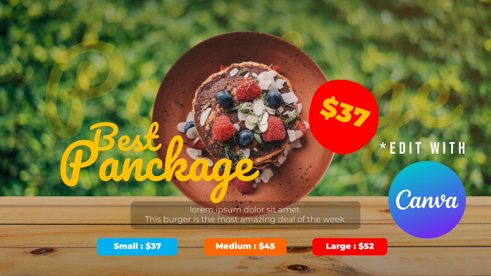 Horizontal Video Canva Template – Amazing Food