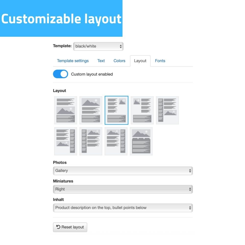 Auction Template eBay Responsive Minimalist – Mobile Optimized