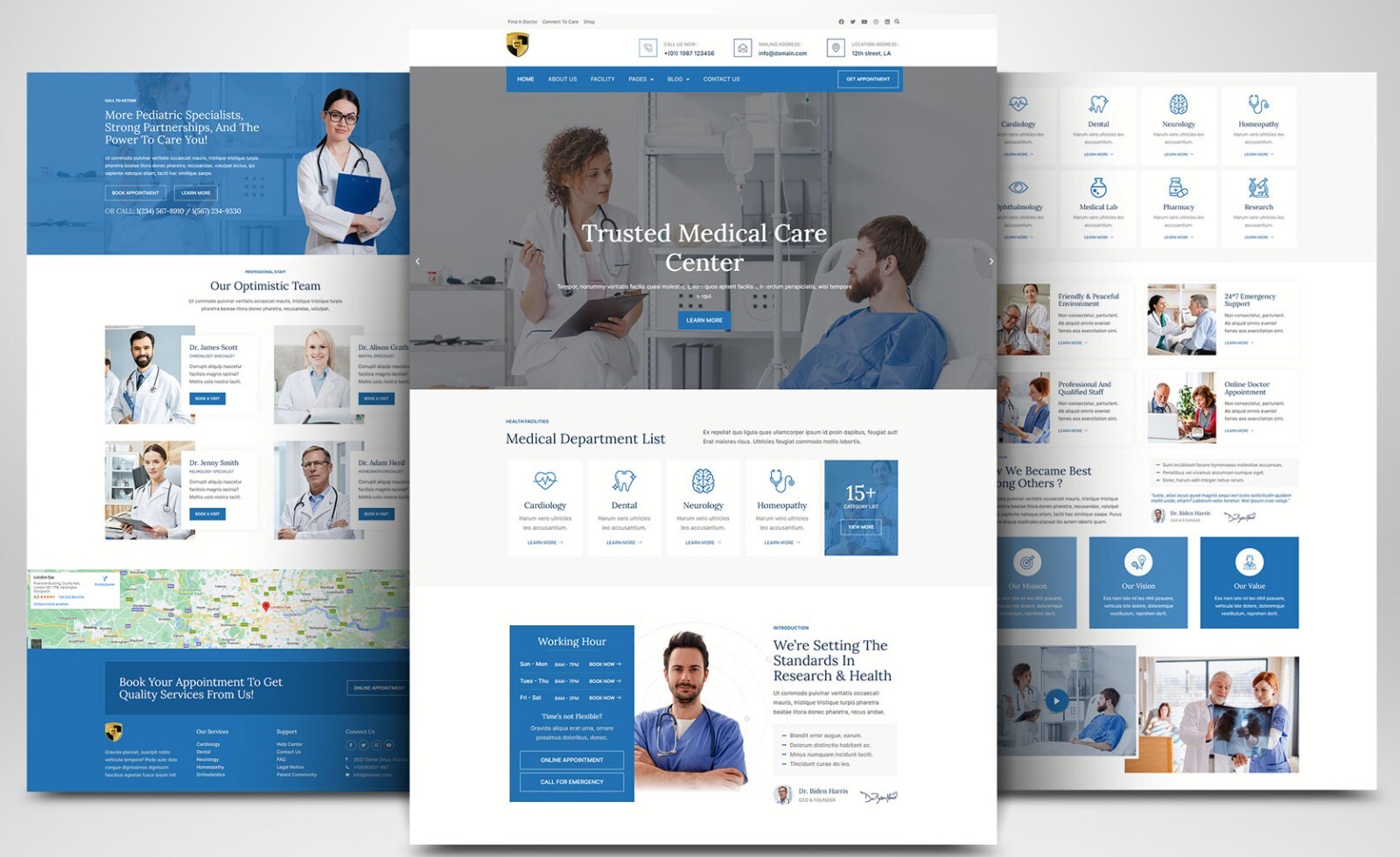 CUSTOM PROFESSIONAL WEBSITE FOR DOCTORS, CLINICS, MEDICAL SERVICES & HEALTHCARE