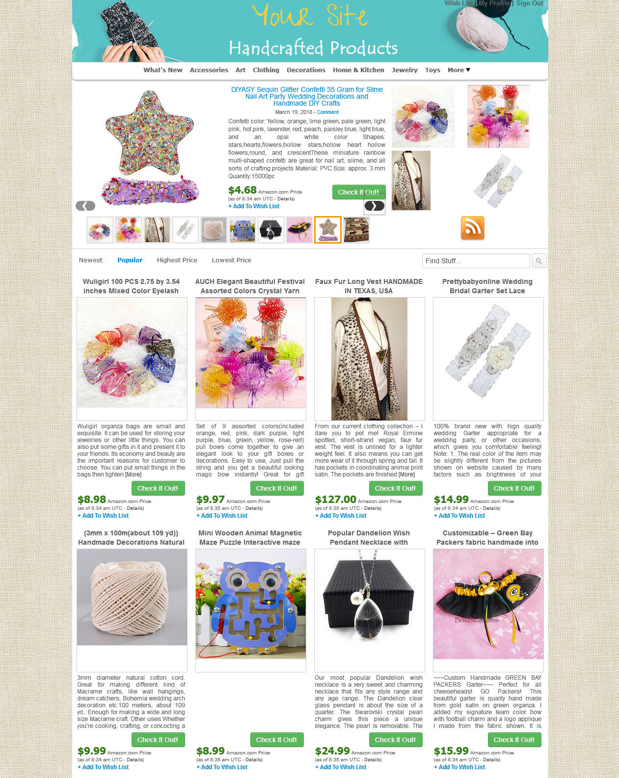 Handmade Products Store – Make Money with eBay, Amazon, ClickBank + AutoPilot