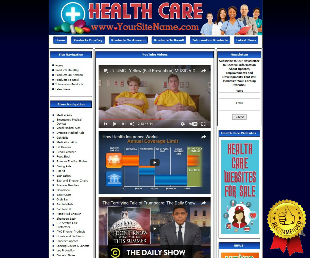HEALTH CARE STORE – Complete Turnkey Website Amazon Store Google Affiliate Money