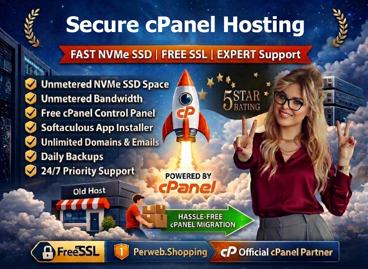 Secure cPanel Hosting – 🔒 Super Lightning-Fast SSD + SSL + Emails – $14.99/Yr