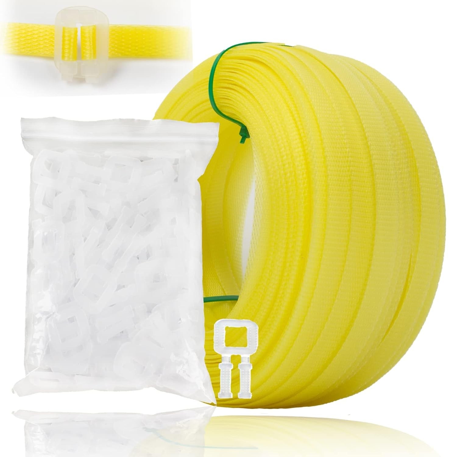 Box Strapping Kit 330ft x 1/2in Polypropylene Strapping with 100 Plastic Buckles