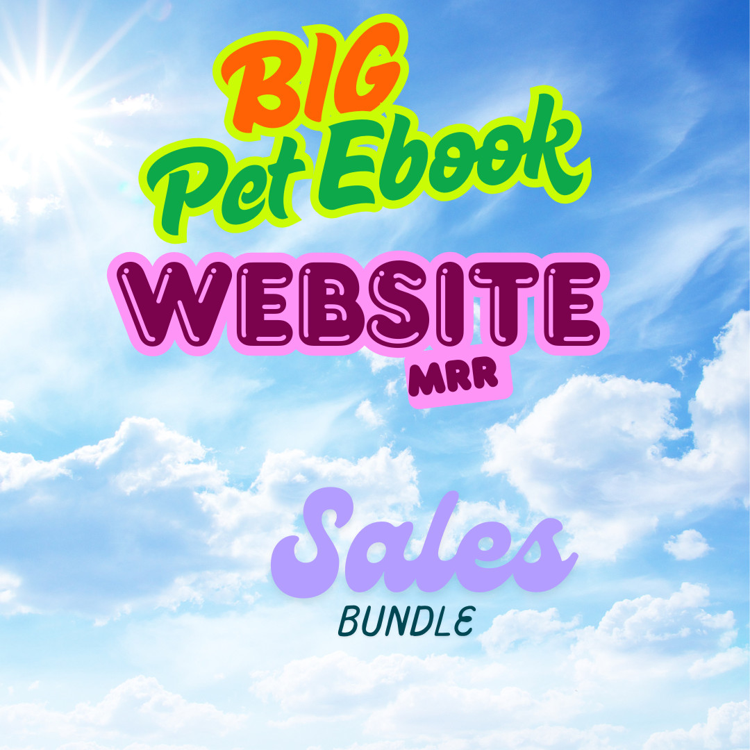 Pets eBooks , Guides, Website Pages & Courses Bundle w/MRR License