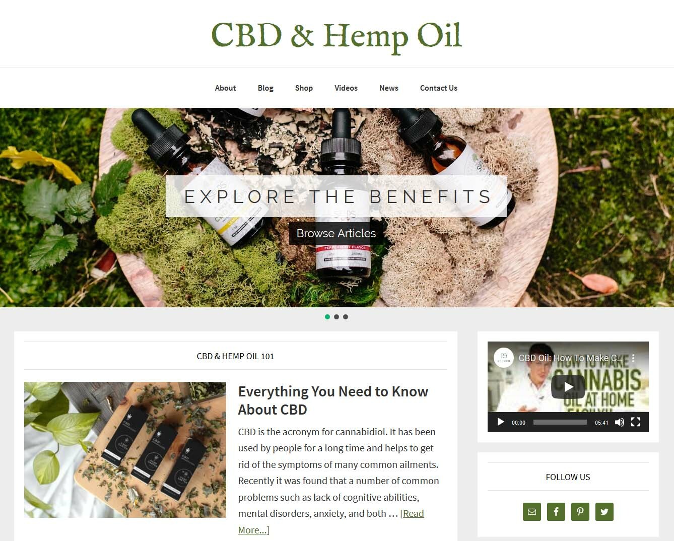 [NEW DESIGN] * Benefits of Hemp Oil Website * affiliate blog AUTO CONTENT