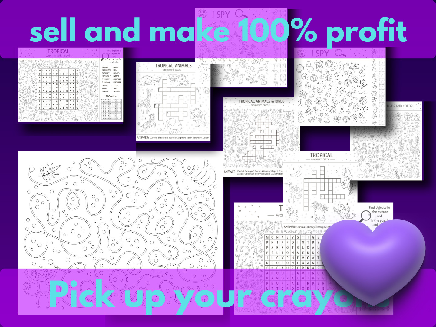 30,000 Page Ultimate Coloring & Activity Mega-Bundle | MRR PLR Resell Right
