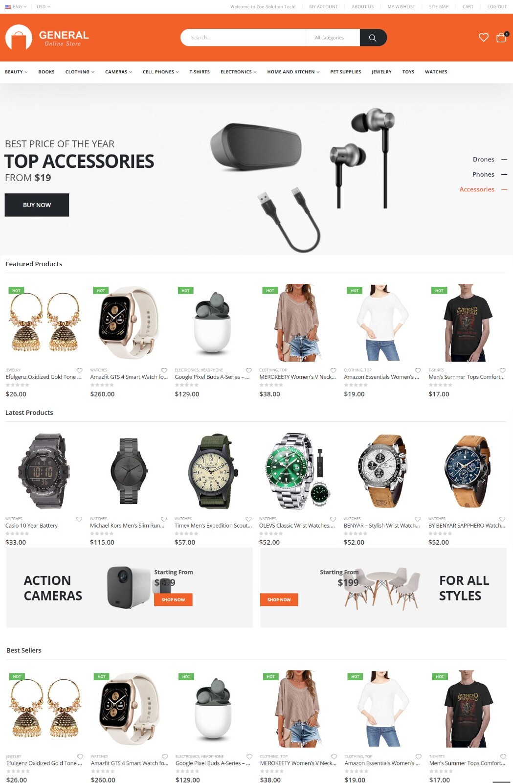 Amazon, eBay Affiliate Aliexpress Dropship Website For Sale + Free Hosting