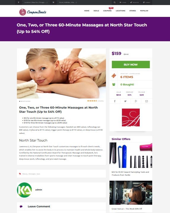 Coupons, Deals & Discounts Website
