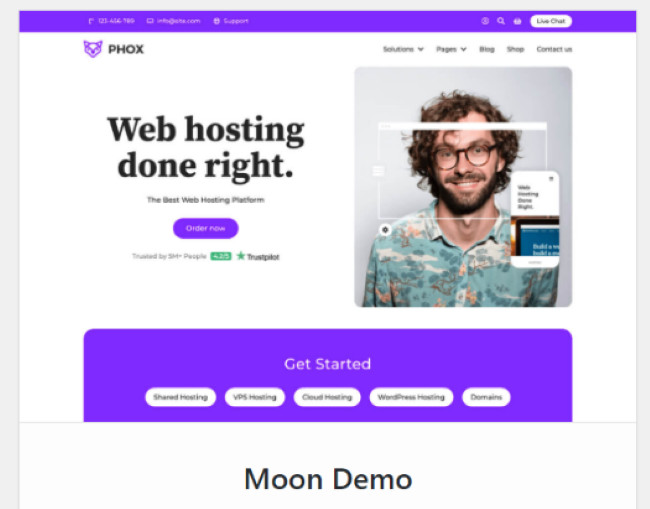 Phox Hosting WP Theme EZ MadeSites Turnkey Website U Pick Reseller Hosting Plan