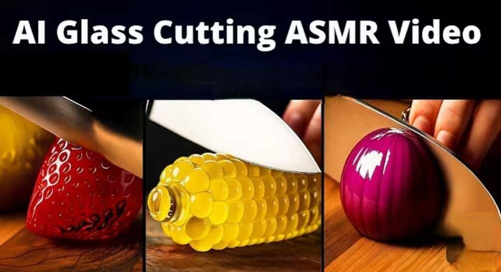 200 Viral AI ASMR Prompts – Glass Cutting Style