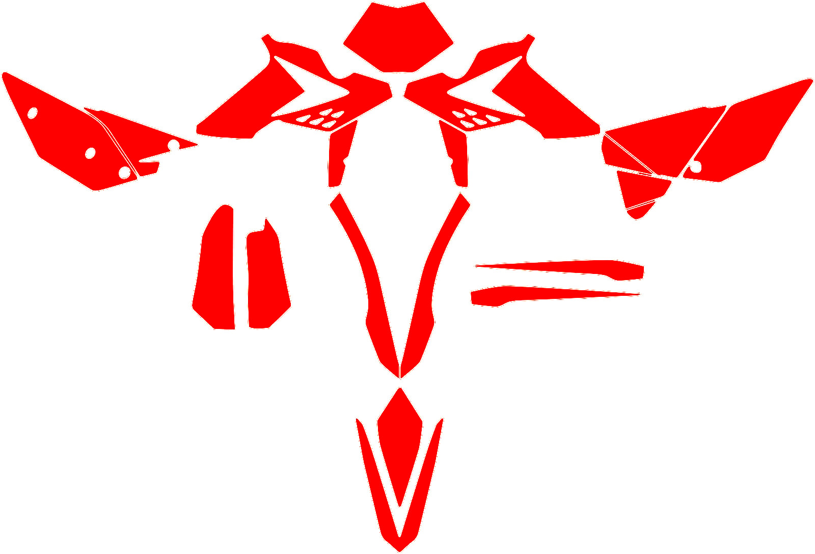 BETA RR 4T 2T 2013 2014 2015 2016 2017 plantilla vectorial motocross a escala 1: