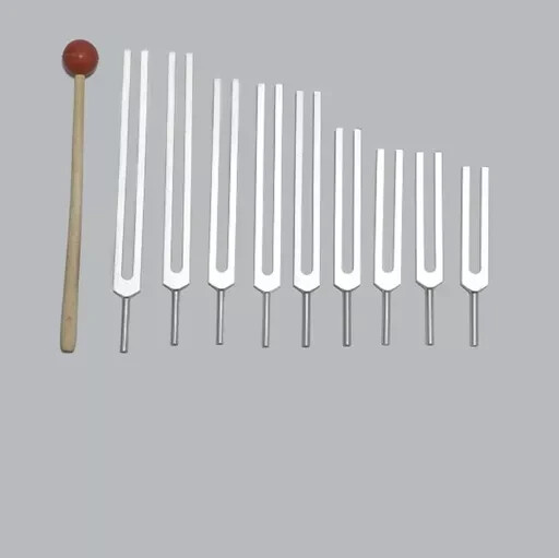 NEW 9 Pc Triple Number Set Universal Sound Tuning Forks -Sound healing therapy